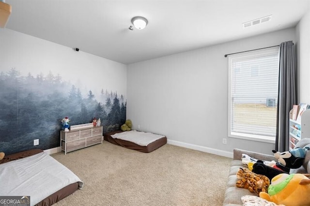 view of carpeted bedroom