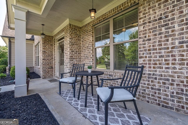 view of patio with covered porch