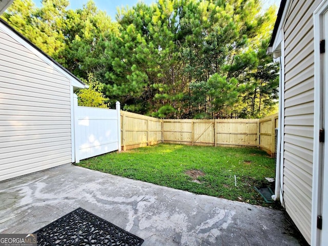 view of yard with a patio