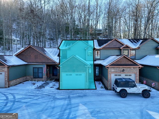 view of front of house featuring a garage