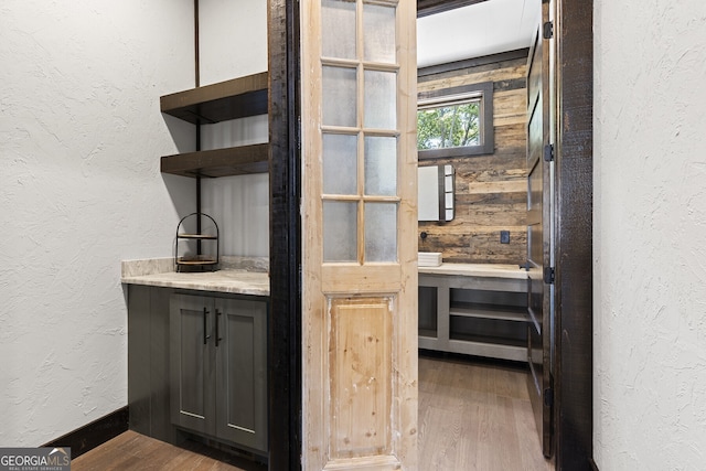 interior space featuring dark hardwood / wood-style floors