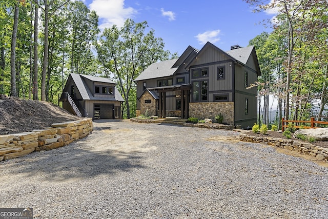 view of front facade with a garage