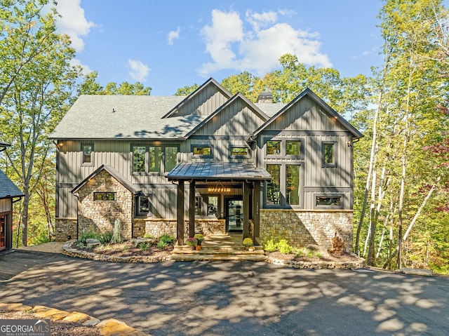 view of modern farmhouse