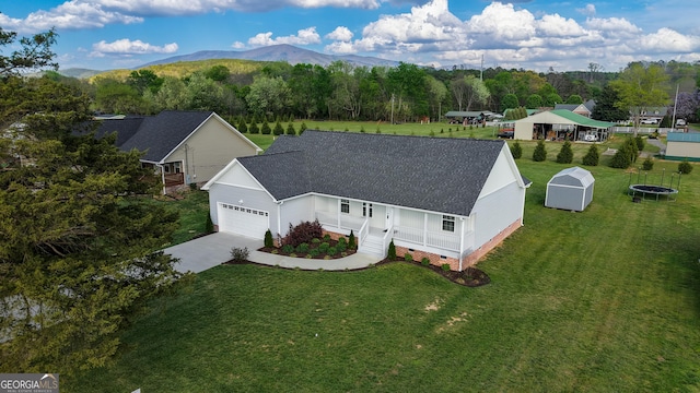 214 Harris St, Chatsworth, GA 30705 - birds eye view of property featuring a mountain view