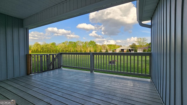 214 Harris St, Chatsworth, GA 30705 - wooden deck featuring a yard