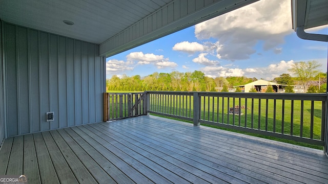 214 Harris St, Chatsworth, GA 30705 - wooden deck featuring a lawn