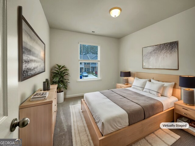 view of carpeted bedroom