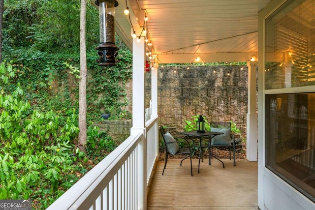 view of balcony