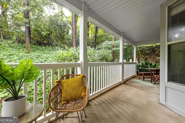 exterior space with covered porch