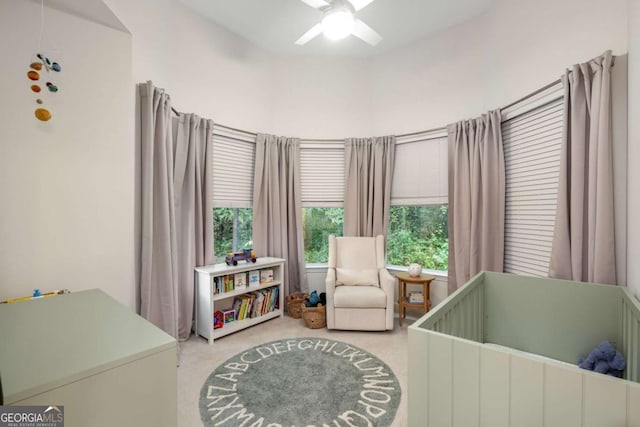 bedroom with ceiling fan