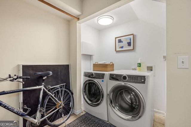 laundry room featuring washer and dryer