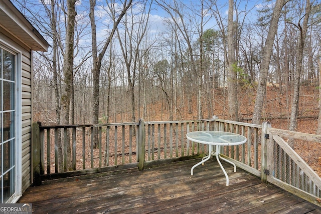 view of wooden terrace