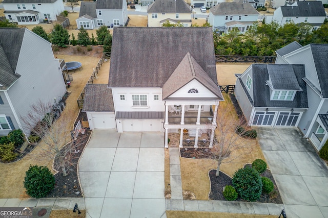 birds eye view of property