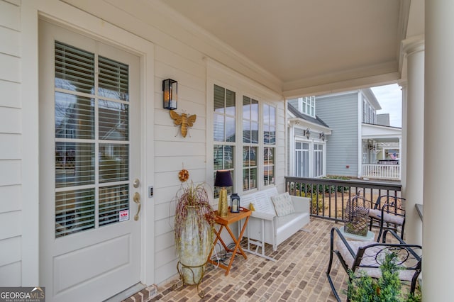 balcony with covered porch