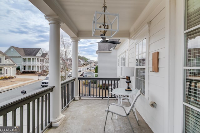 balcony with covered porch