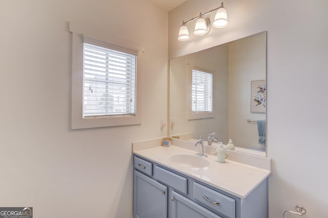 bathroom with vanity