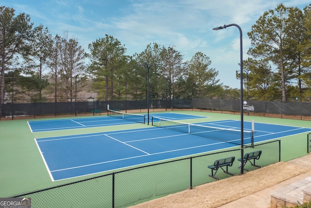 view of tennis court