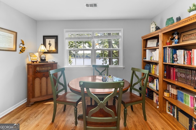 dining area featuring light hardwood / wood-style flooring