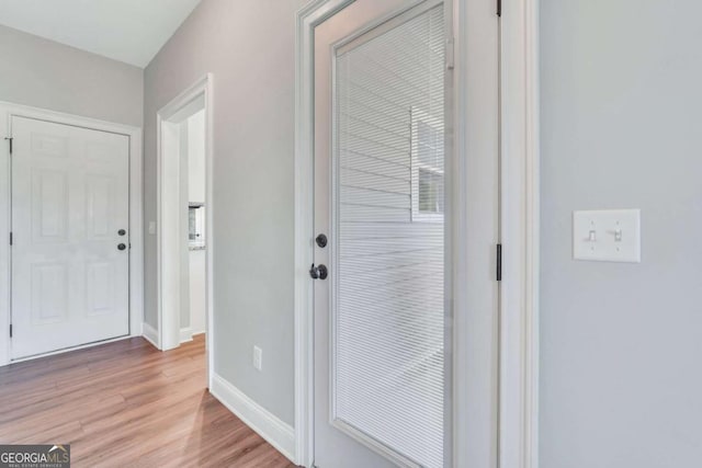 interior space with light wood-type flooring