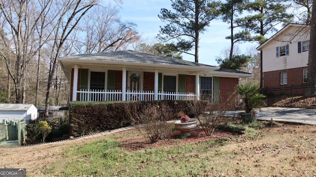 view of front of home with a porch