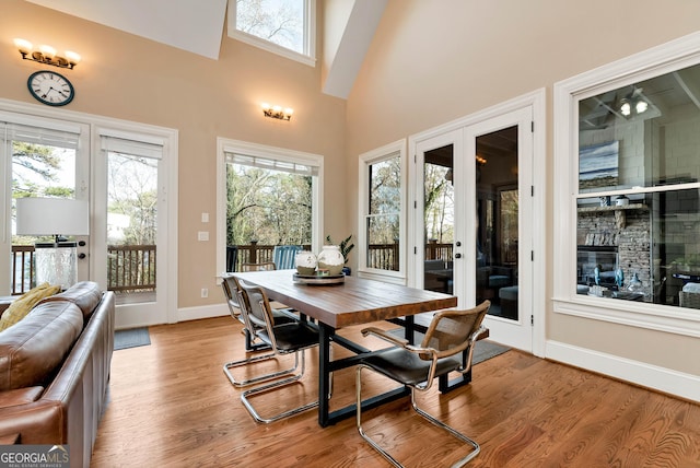 sunroom with french doors