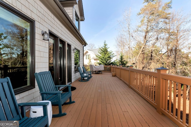 view of wooden terrace