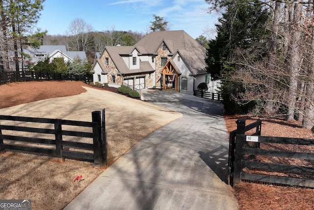 view of front of house featuring a garage