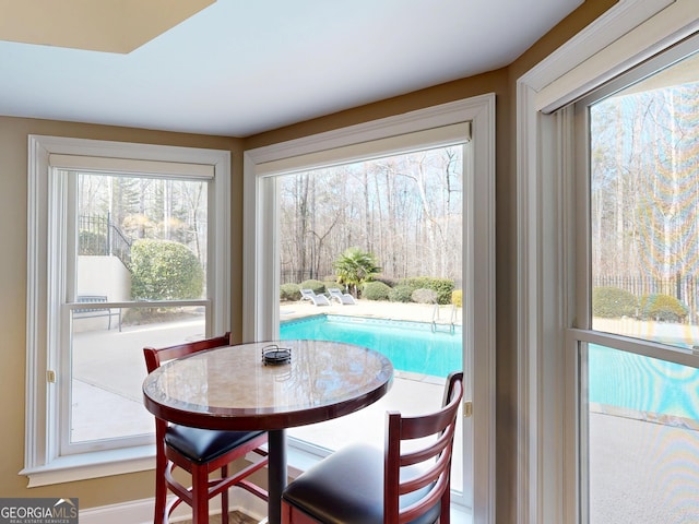 view of dining room