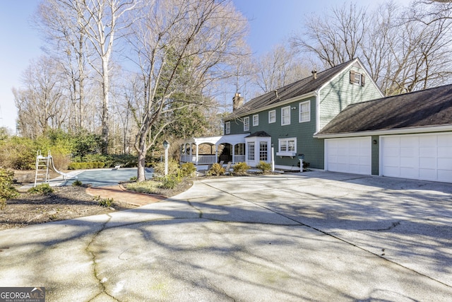 view of front of house featuring a garage