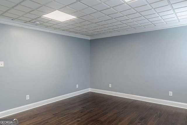 3847 Admiral Dr, Chamblee, GA 30341 - spare room with ornamental molding and dark wood-type flooring