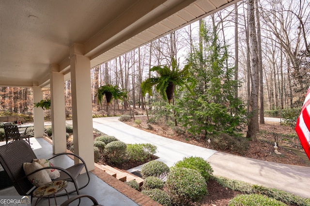 view of patio / terrace featuring a porch