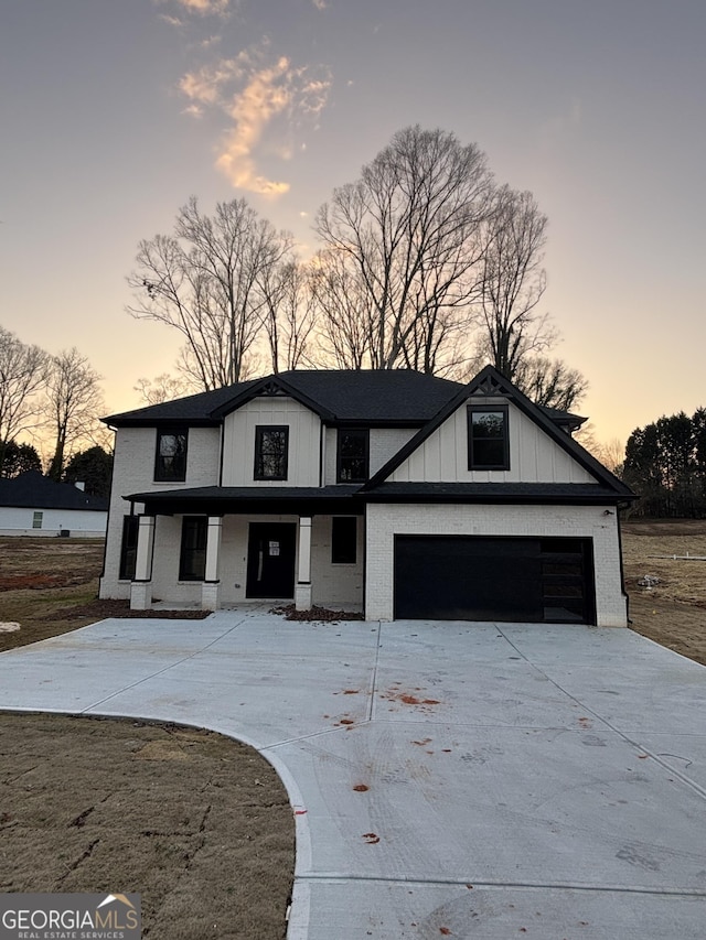 view of front of house featuring a garage