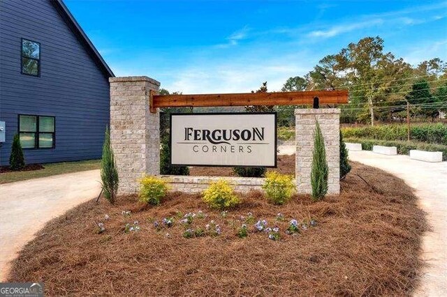 view of community sign