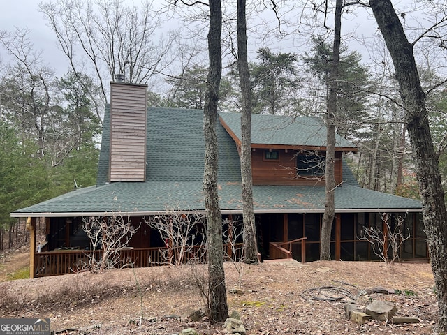 view of rear view of property