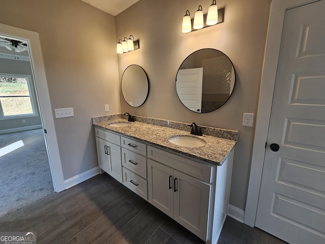 bathroom featuring vanity