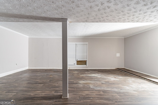 5876 Old Wellborn Trce, Lithonia, GA 30058 - empty room featuring wood finished floors, ornamental molding, and a textured ceiling