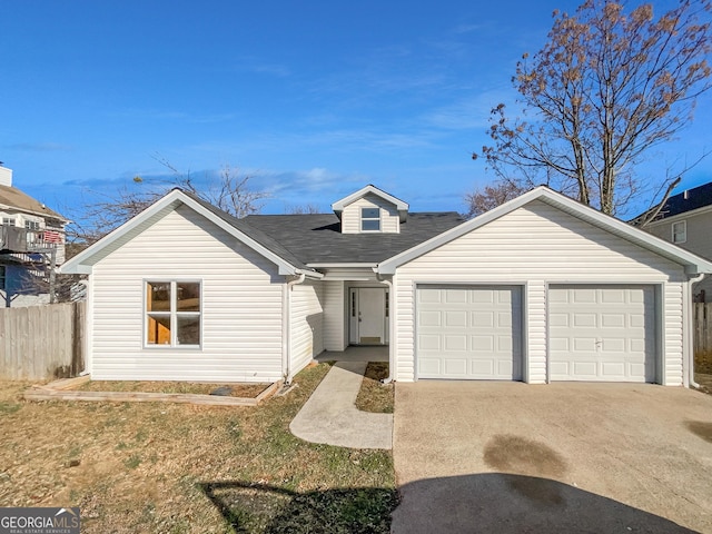 view of front facade featuring a garage