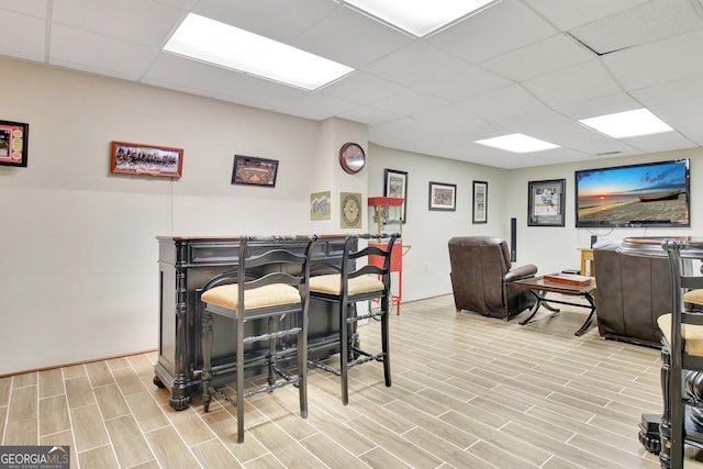 bar with a drop ceiling