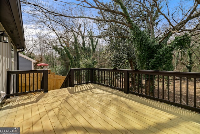 view of wooden terrace