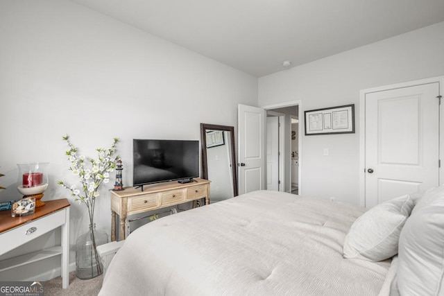 bedroom with carpet
