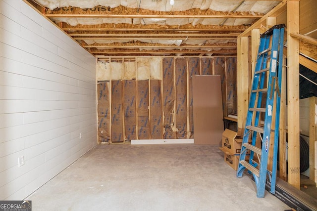view of basement