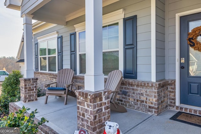 view of patio / terrace with a porch