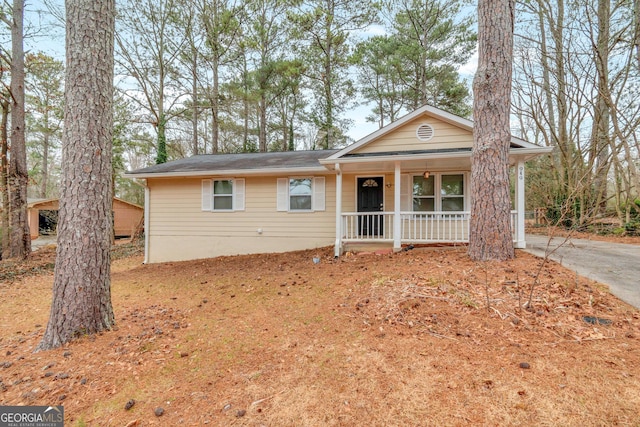 view of front of house with a porch