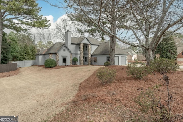 view of front of home featuring a garage