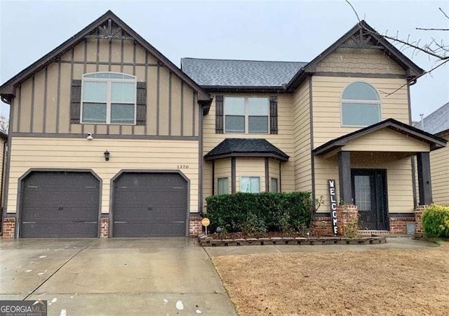 view of front of house featuring a garage