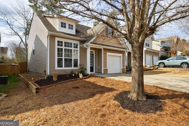 view of front of home featuring a garage