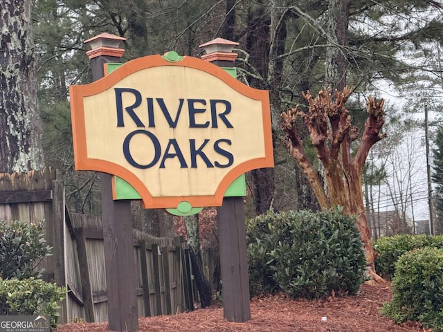 view of community sign