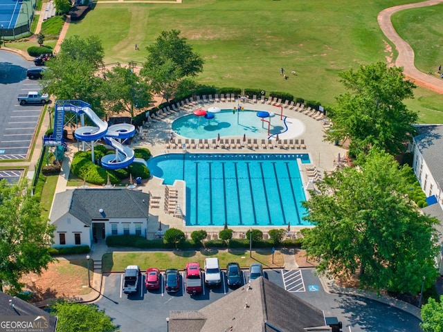 birds eye view of property