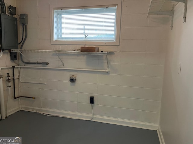 laundry area featuring electric panel