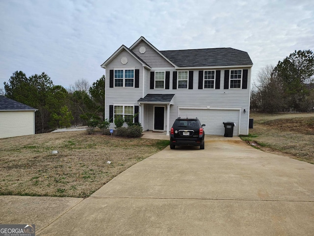 view of front of house featuring a garage